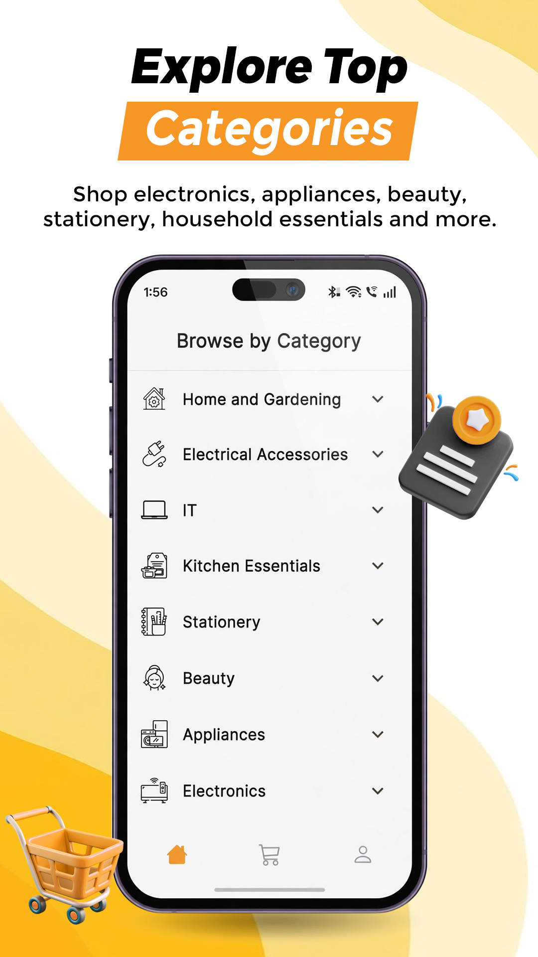 Cartrite app screenshot - product listing