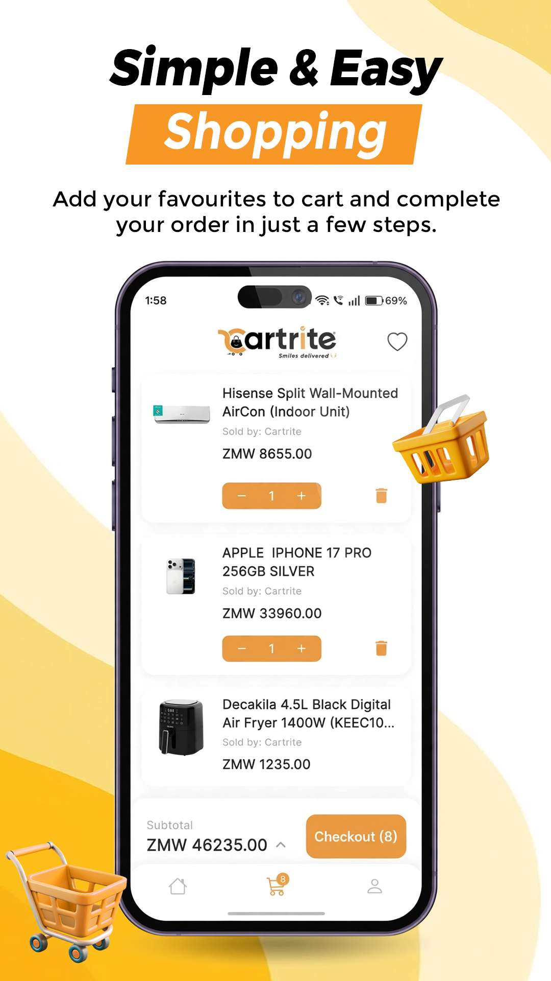 Cartrite app screenshot - offers and deals